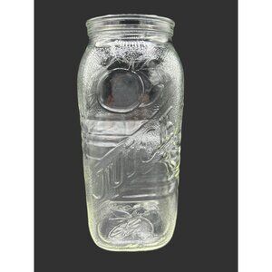 Vintage Hazel Atlas Juice / Milk Jug Vase Square Pressed Glass